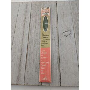 Vintage J&P Coats Neck Opening Metal Zipper 18" Almond Green 164-A